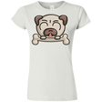 T-Shirts White / S Cute Pug and Bone Junior Slimmer-Fit T-Shirt