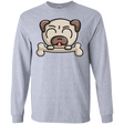 T-Shirts Sport Grey / S Cute Pug and Bone Men's Long Sleeve T-Shirt