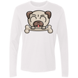 T-Shirts White / S Cute Pug and Bone Men's Premium Long Sleeve