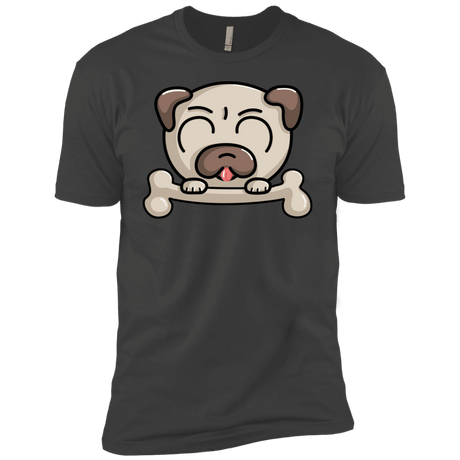 T-Shirts Heavy Metal / X-Small Cute Pug and Bone Men's Premium T-Shirt