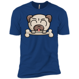 T-Shirts Royal / X-Small Cute Pug and Bone Men's Premium T-Shirt