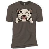 T-Shirts Warm Grey / X-Small Cute Pug and Bone Men's Premium T-Shirt