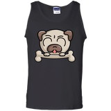 T-Shirts Black / S Cute Pug and Bone Men's Tank Top