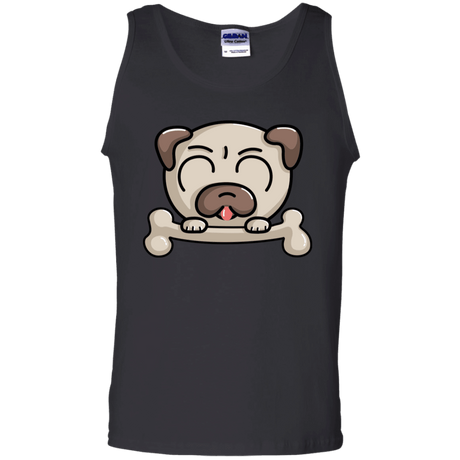 T-Shirts Black / S Cute Pug and Bone Men's Tank Top