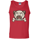 T-Shirts Red / S Cute Pug and Bone Men's Tank Top