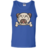 T-Shirts Royal / S Cute Pug and Bone Men's Tank Top