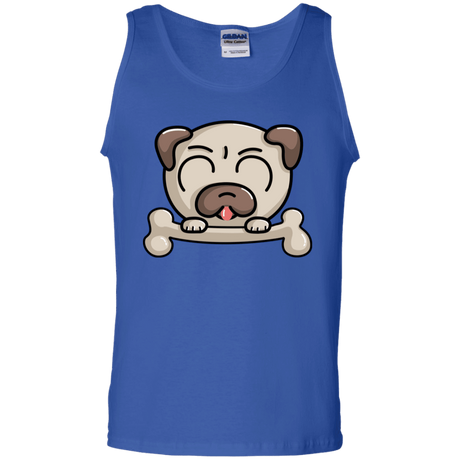 T-Shirts Royal / S Cute Pug and Bone Men's Tank Top