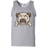 T-Shirts Sport Grey / S Cute Pug and Bone Men's Tank Top