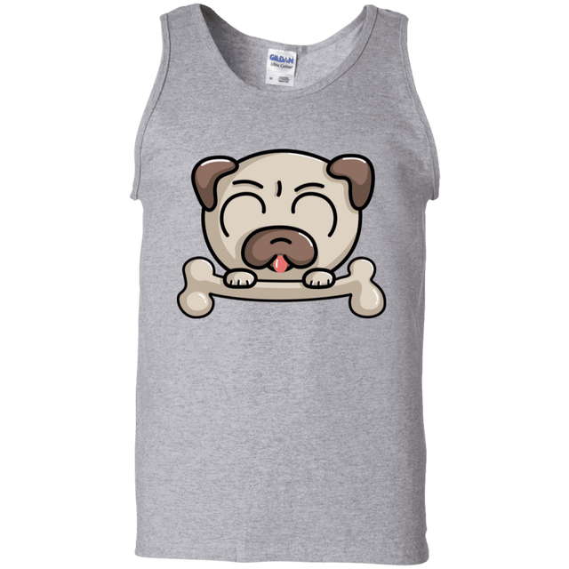 T-Shirts Sport Grey / S Cute Pug and Bone Men's Tank Top