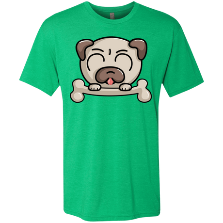 T-Shirts Envy / S Cute Pug and Bone Men's Triblend T-Shirt