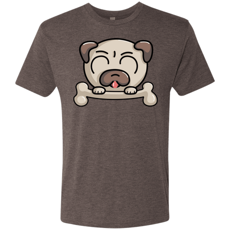 T-Shirts Macchiato / S Cute Pug and Bone Men's Triblend T-Shirt
