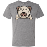 T-Shirts Premium Heather / S Cute Pug and Bone Men's Triblend T-Shirt