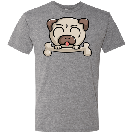 T-Shirts Premium Heather / S Cute Pug and Bone Men's Triblend T-Shirt