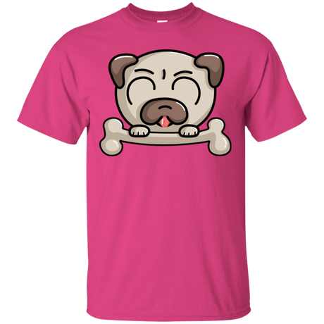 T-Shirts Heliconia / S Cute Pug and Bone T-Shirt