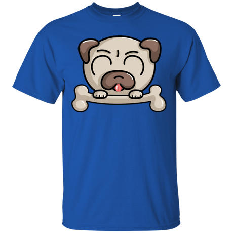T-Shirts Royal / S Cute Pug and Bone T-Shirt