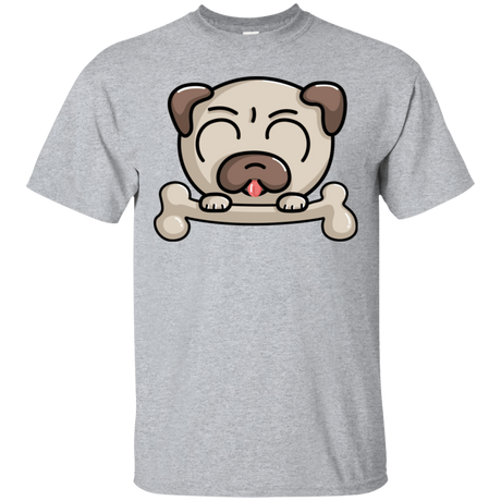 T-Shirts Sport Grey / S Cute Pug and Bone T-Shirt