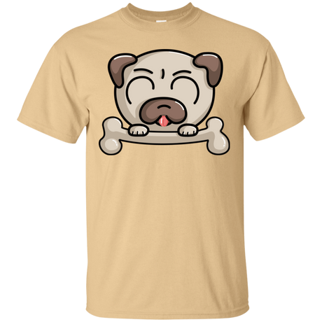T-Shirts Vegas Gold / S Cute Pug and Bone T-Shirt