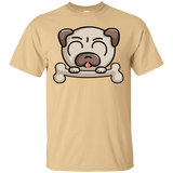 T-Shirts Vegas Gold / S Cute Pug and Bone T-Shirt