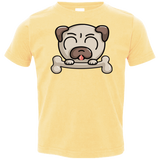 T-Shirts Butter / 2T Cute Pug and Bone Toddler Premium T-Shirt