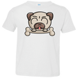 T-Shirts White / 2T Cute Pug and Bone Toddler Premium T-Shirt