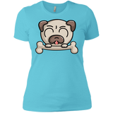 T-Shirts Cancun / X-Small Cute Pug and Bone Women's Premium T-Shirt