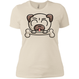 T-Shirts Ivory/ / X-Small Cute Pug and Bone Women's Premium T-Shirt