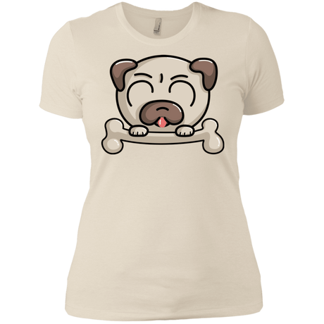 T-Shirts Ivory/ / X-Small Cute Pug and Bone Women's Premium T-Shirt