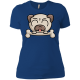 T-Shirts Royal / X-Small Cute Pug and Bone Women's Premium T-Shirt