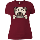 T-Shirts Scarlet / S Cute Pug and Bone Women's Premium T-Shirt