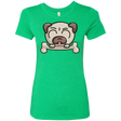 T-Shirts Envy / S Cute Pug and Bone Women's Triblend T-Shirt