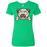 T-Shirts Envy / S Cute Pug and Bone Women's Triblend T-Shirt