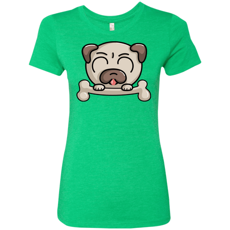 T-Shirts Envy / S Cute Pug and Bone Women's Triblend T-Shirt