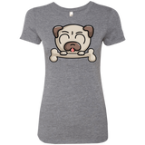 T-Shirts Premium Heather / S Cute Pug and Bone Women's Triblend T-Shirt