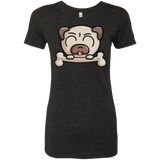 T-Shirts Vintage Black / S Cute Pug and Bone Women's Triblend T-Shirt
