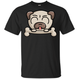 T-Shirts Black / YXS Cute Pug and Bone Youth T-Shirt