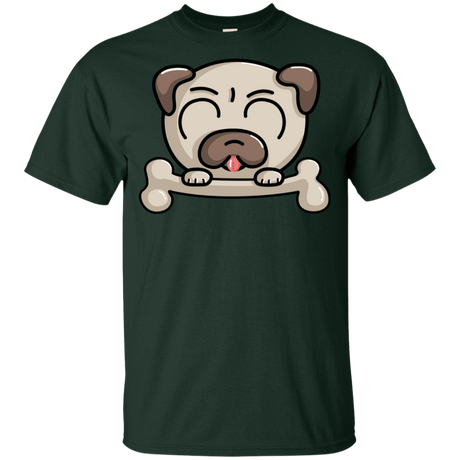 T-Shirts Forest / YXS Cute Pug and Bone Youth T-Shirt