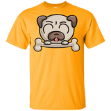 T-Shirts Gold / YXS Cute Pug and Bone Youth T-Shirt