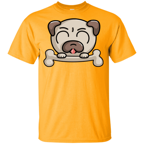 T-Shirts Gold / YXS Cute Pug and Bone Youth T-Shirt