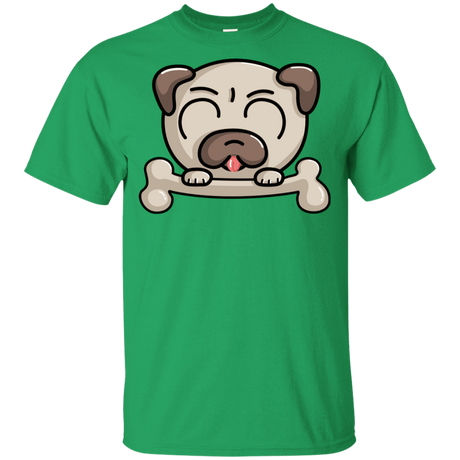 T-Shirts Irish Green / YXS Cute Pug and Bone Youth T-Shirt