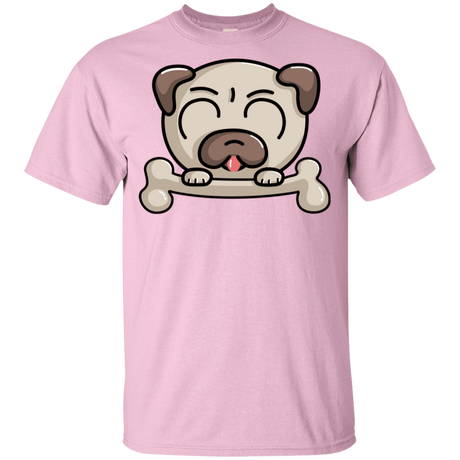 T-Shirts Light Pink / YXS Cute Pug and Bone Youth T-Shirt