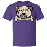 T-Shirts Purple / YXS Cute Pug and Bone Youth T-Shirt