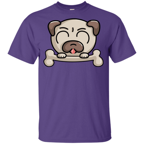 T-Shirts Purple / YXS Cute Pug and Bone Youth T-Shirt