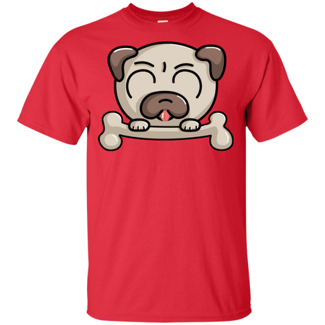 T-Shirts Red / YXS Cute Pug and Bone Youth T-Shirt