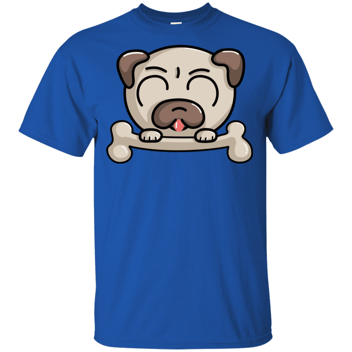 T-Shirts Royal / YXS Cute Pug and Bone Youth T-Shirt