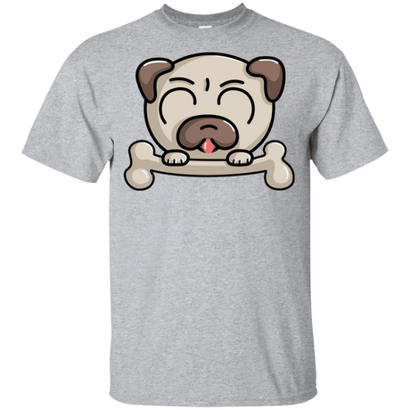 T-Shirts Sport Grey / YXS Cute Pug and Bone Youth T-Shirt