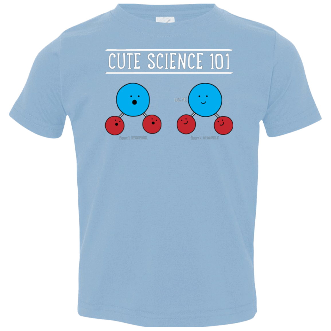 T-Shirts Light Blue / 2T Cute Science - Hydrophobic & Hydrophillic Toddler Premium T-Shirt