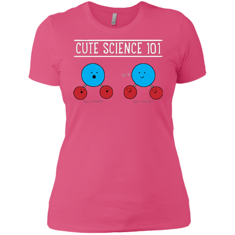 T-Shirts Hot Pink / X-Small Cute Science - Hydrophobic & Hydrophillic Women's Premium T-Shirt