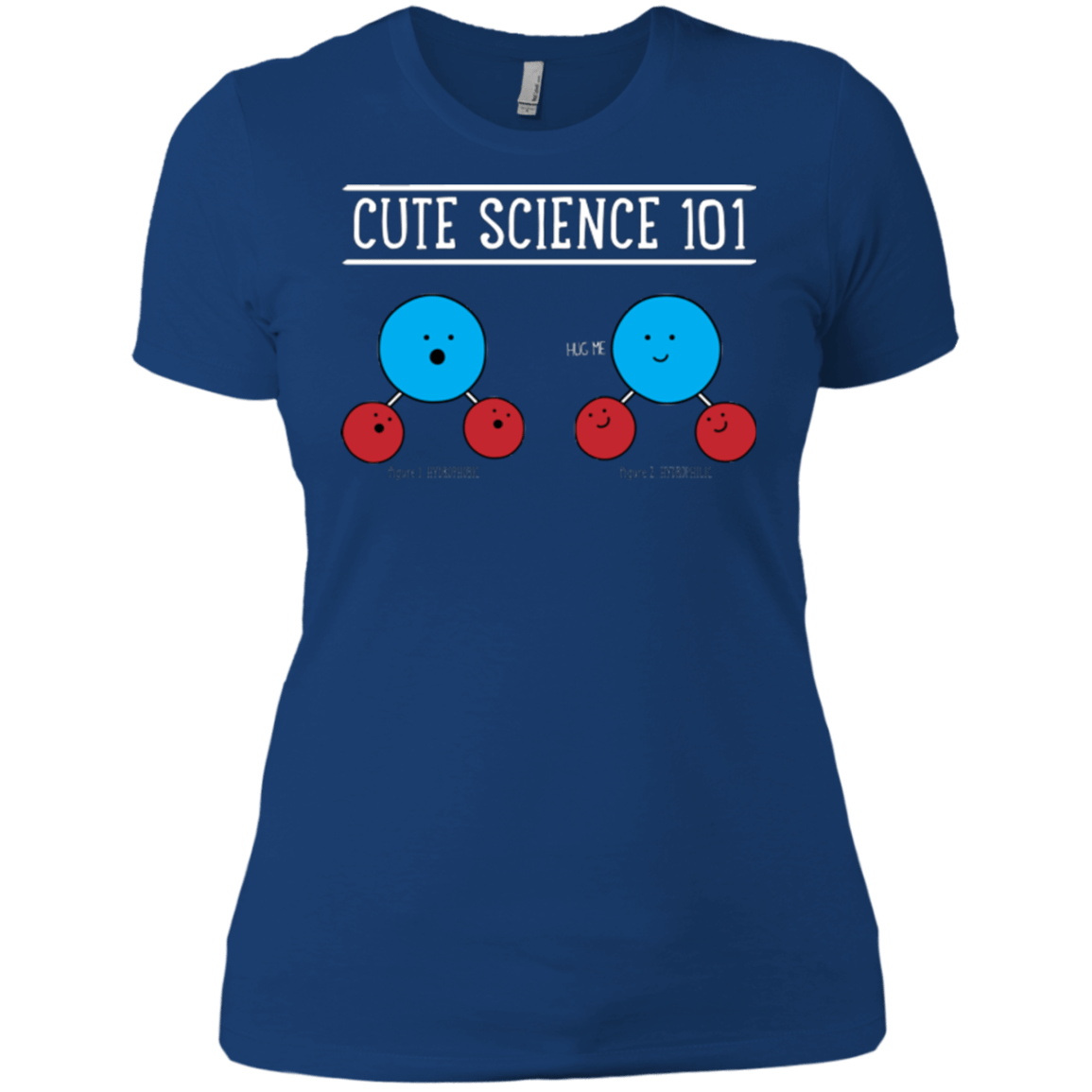 T-Shirts Royal / X-Small Cute Science - Hydrophobic & Hydrophillic Women's Premium T-Shirt