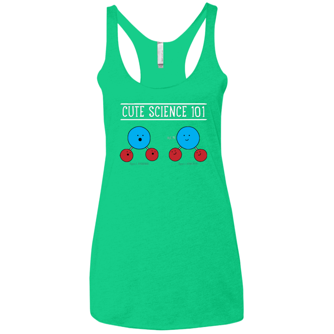 T-Shirts Envy / X-Small Cute Science - Hydrophobic & Hydrophillic Women's Triblend Racerback Tank
