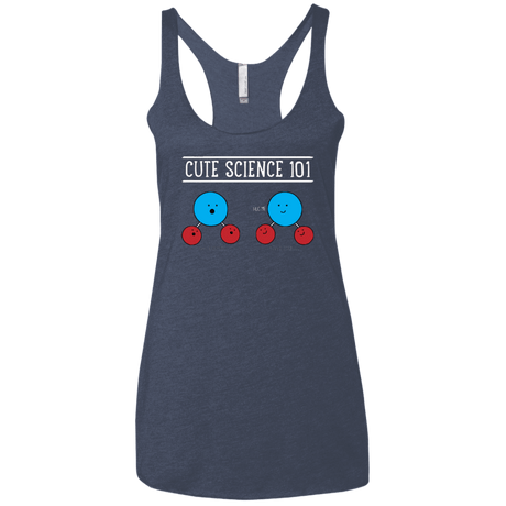 T-Shirts Vintage Navy / X-Small Cute Science - Hydrophobic & Hydrophillic Women's Triblend Racerback Tank